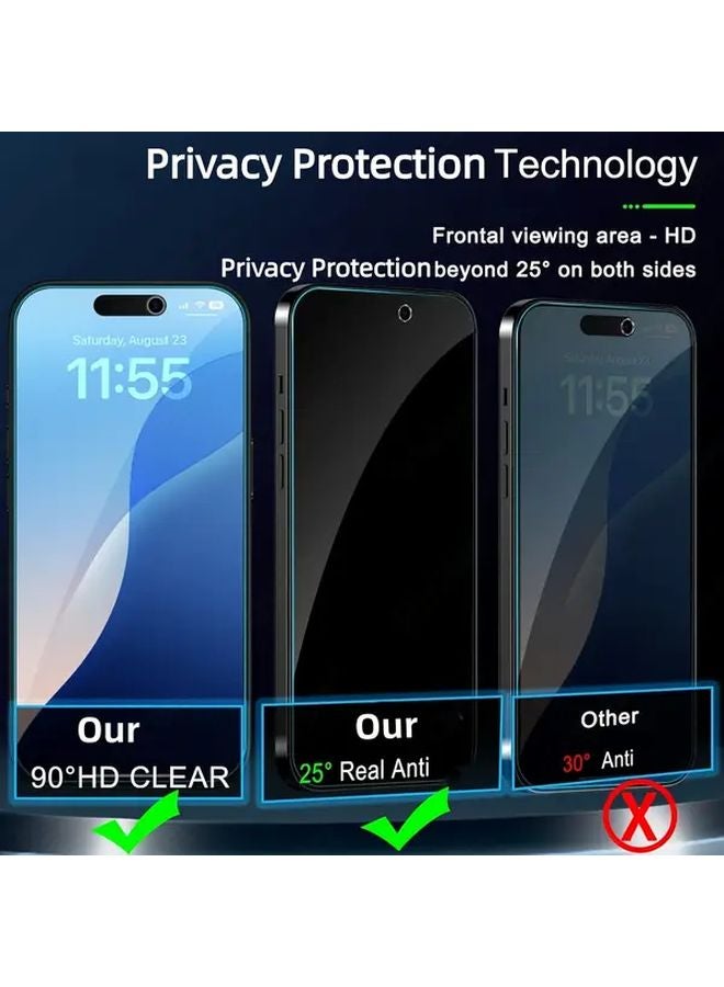 Privacy Tempered Glass Screen Protector For iPhone 11 Pro Max Anti Peeping Anti Scratch - Image 2